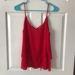Red Flowy Top